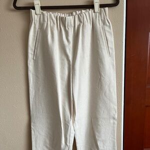 🫖👓🥂Sézane ivory cotton linen trouser, size 36